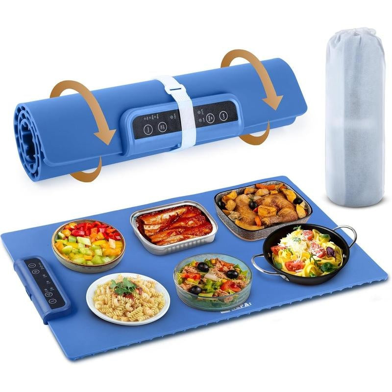 Electric Warming Tray, Food Heating Pad, Maximum Temperature Adjustable