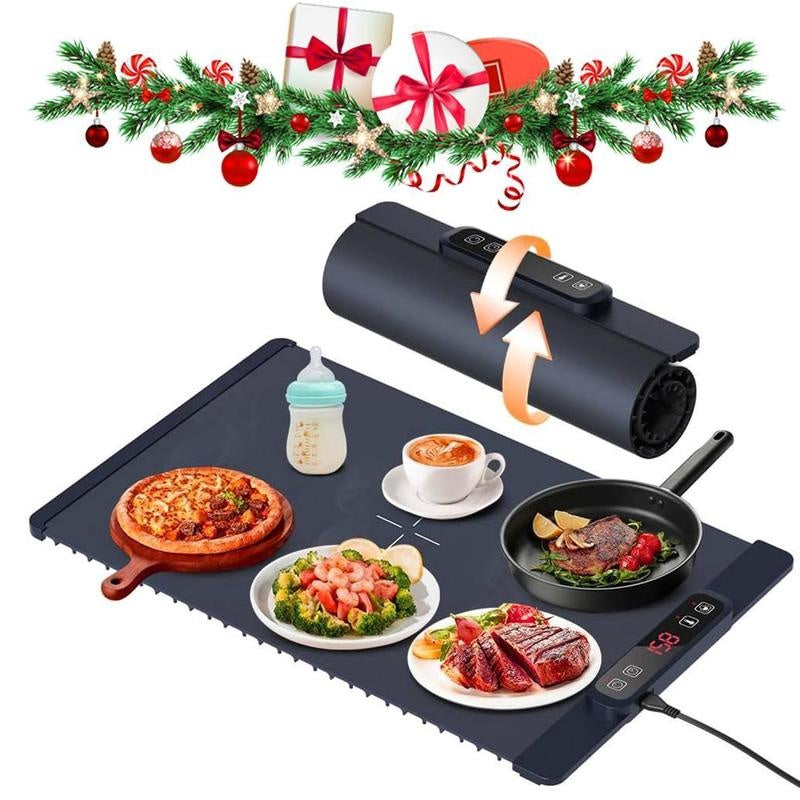 Electric Warming Tray, Food Heating Pad, Maximum Temperature Adjustable