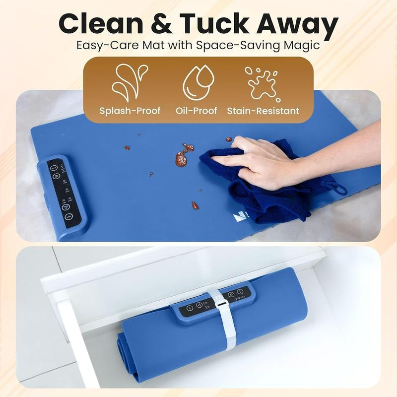 Electric Warming Tray, Food Heating Pad, Maximum Temperature Adjustable