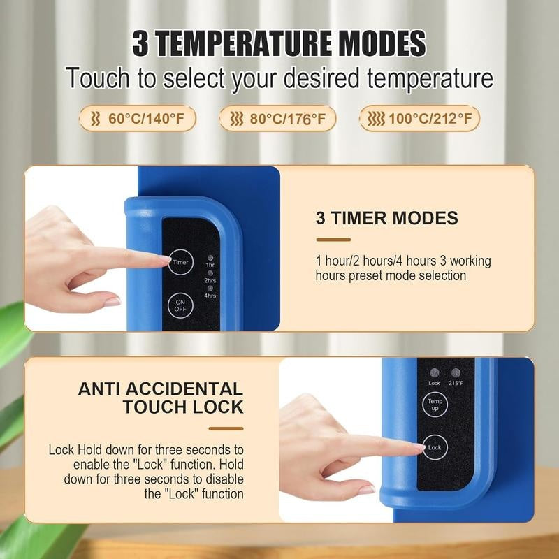 Electric Warming Tray, Food Heating Pad, Maximum Temperature Adjustable